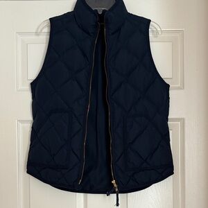 J. Crew Quilted Dark Blue Vest